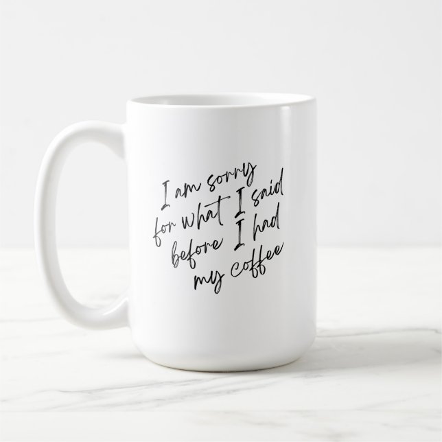 Mug Bouteille à café humoristique (Gauche)