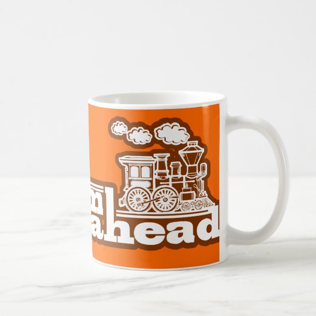 Mug Bouteille à vapeur complète devant le logo du trai (Droite)