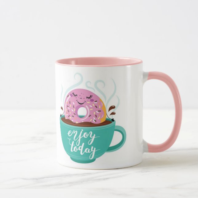 Mug Bouteille de café avec beigne (Droite)