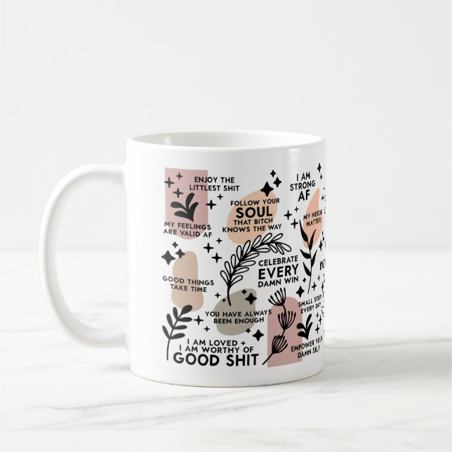 Mug Bouteille de café de rappel quotidienne (Gauche)