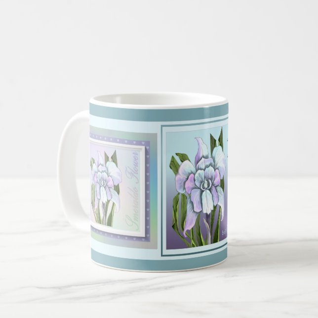 Mug Bouteille de café fleur Smeraldo (Devant gauche)