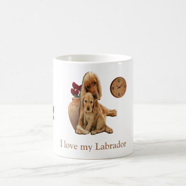 Mug Bouteille de café Labrador (Centre)