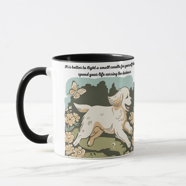 Mug Bouteille de chien sage (Gauche)