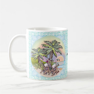 Mug Bouteille de Flamant rose Sunset Beach