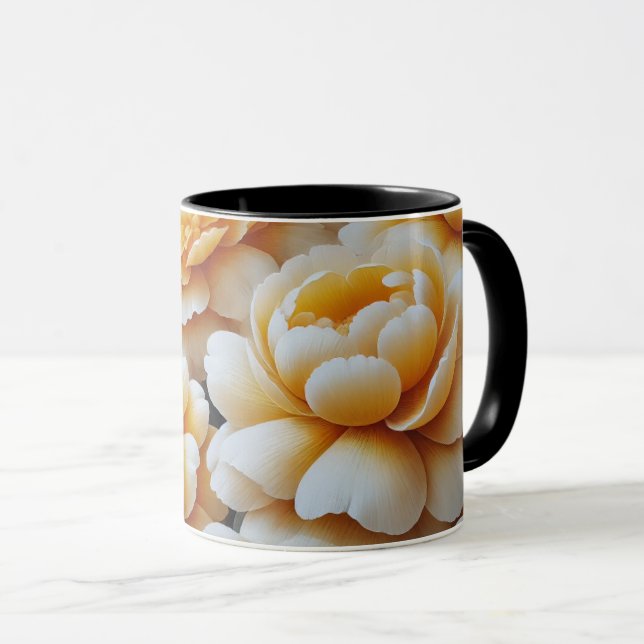 Mug Bouteille de fleurs d'or (Devant droit)