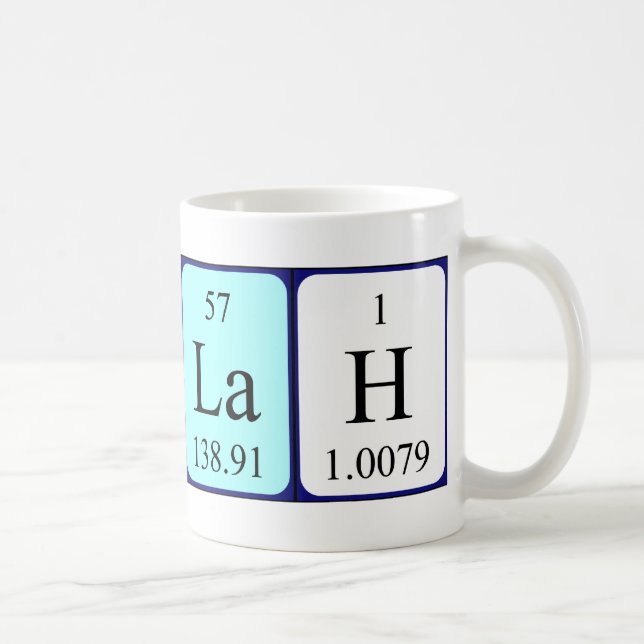 Mug Bouteille de nom de table périodique Karlah (Droite)