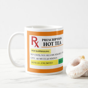 Mug Bouteille de prescription de thé chaud