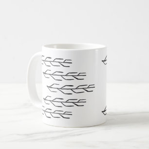 Mug Bouteille d'eau de la branche d'encre monochrome