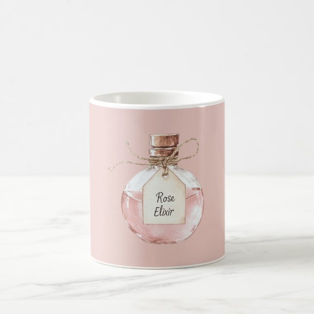 Mug Bouteille d'élixir de rose rose (Centre)