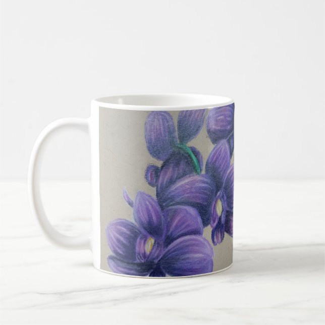 Mug Bouteille d'orchidées violettes (Gauche)