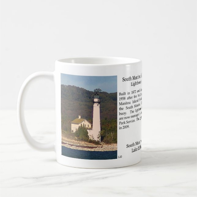 Mug Bouteille du phare de South Manitou Island (Gauche)