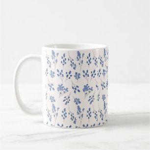Mug Bouteille florale bleue