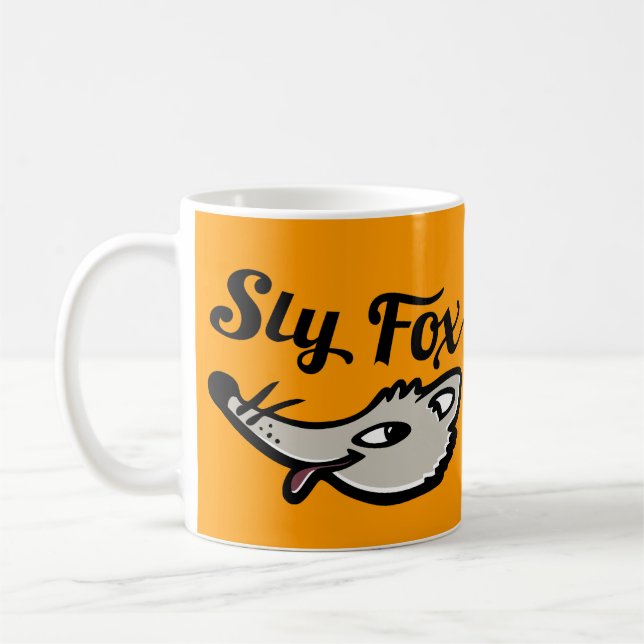 Mug Bouteille graphique de renard de sel orange (Gauche)