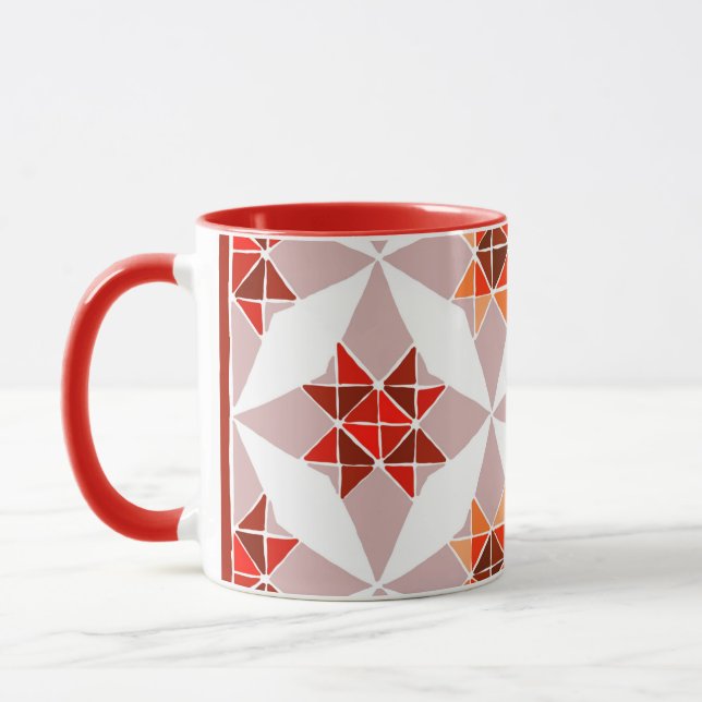 Mug Bouteille motif rouge orange (Gauche)