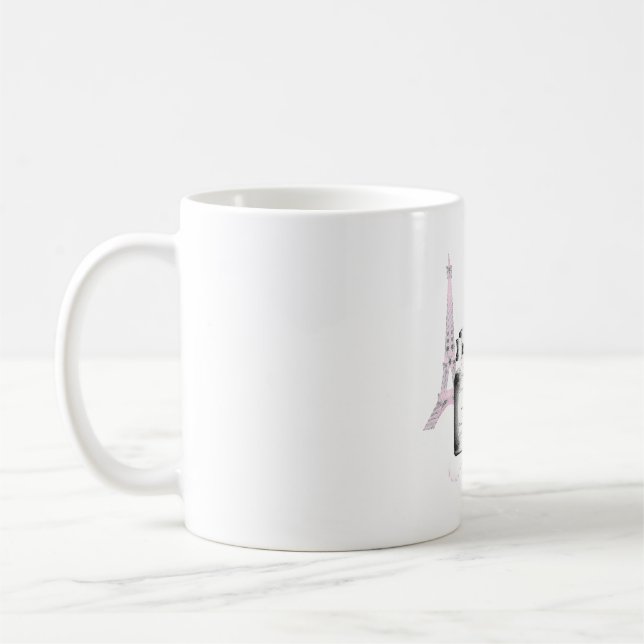 Mug Bouteille Parfum avec Tour Eiffel et corde Baby (Gauche)