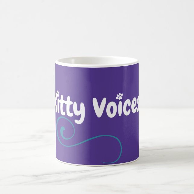 Mug Bouteille violette du logo de Kitty Voices (Centre)