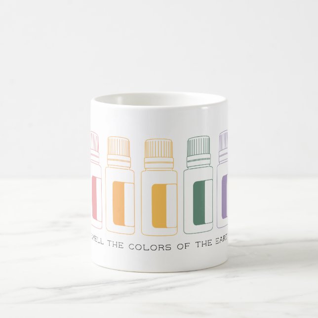 Mug Bouteilles colorées d'huile essentielle (Centre)
