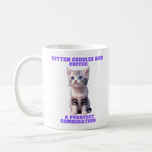 Mug Bouteilles de chaton et boue de café. (Gauche)