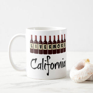 Mug Bouteilles de vin rouge de Livermore en Californie