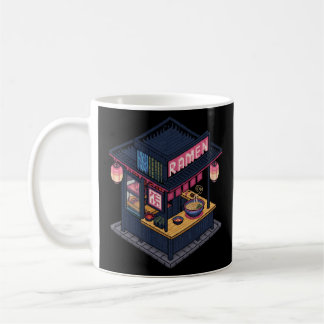 Mug Boutique de Ramen en Pixel Art Lofi à Minuit