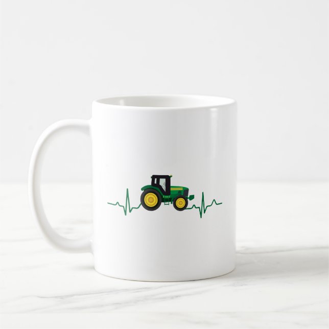Mug Bouton cardiaque du tracteur  (Gauche)