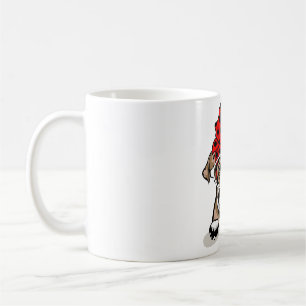 Mug Bouton Rouge Et Bouton Rouge À Chien À Balles Xmas