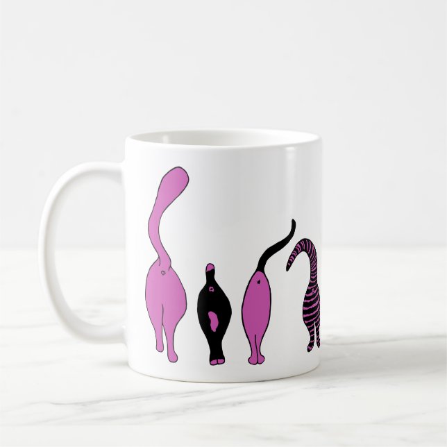 Mug Boutons de chat violet (Gauche)