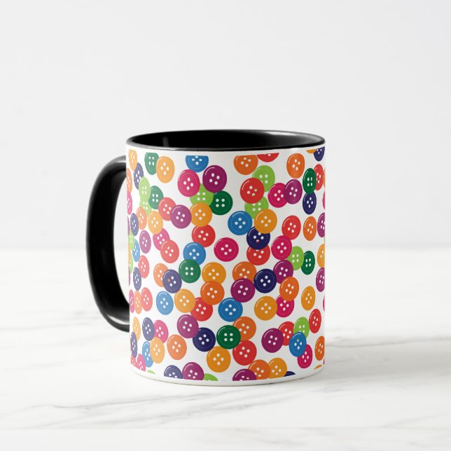 Mug Boutons de couleur de base (Devant gauche)