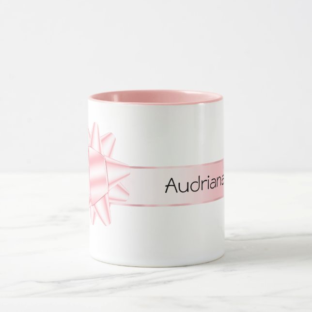Mug Bow en ruban rose (Centre)