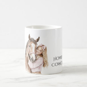 Mug Bow rose Western Farm Cowgirl Horse