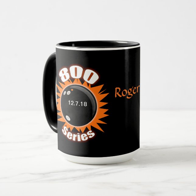 Mug Bowling 800 High Series Orange et Black (Devant gauche)