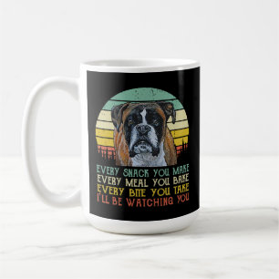 Mug Boxer Chien Drôle Maman Papa Chaque Snack tu fais 