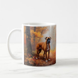 Mug Boxer en automne Feuilles automne Inspire