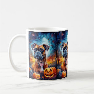 Mug Boxer Halloween avec la peur Citrouille
