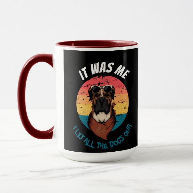 MUG BOXER JE LAISSE TOUS LES CHIENS SORTIR (Gauche)