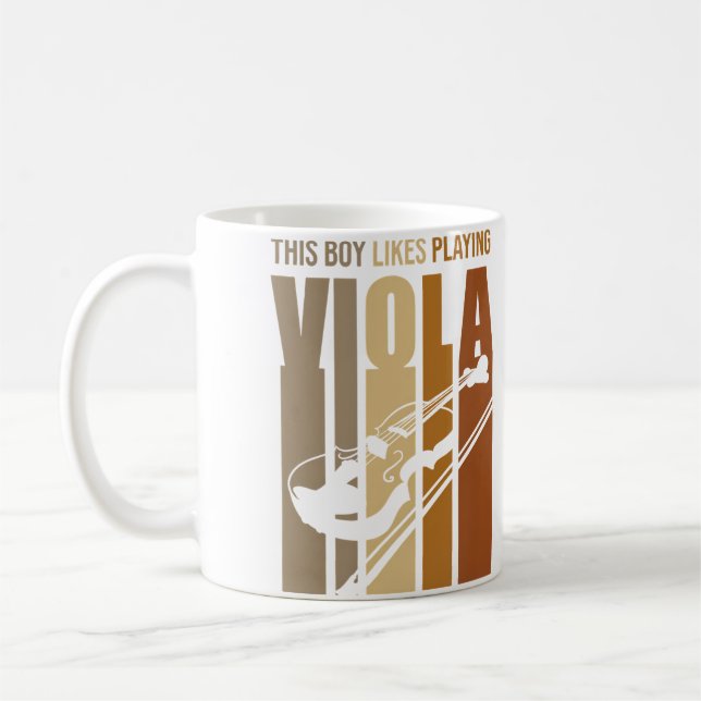 Mug Boy Likes Playing Viola Musician Violist Music Tea (Gauche)