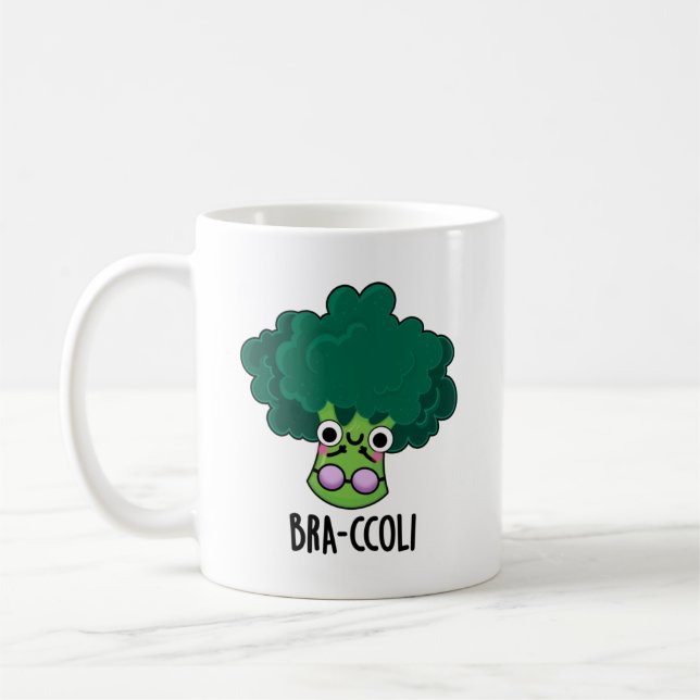 Mug Bra-ccoli drôle Veggie Brocoli Bra Pun (Gauche)