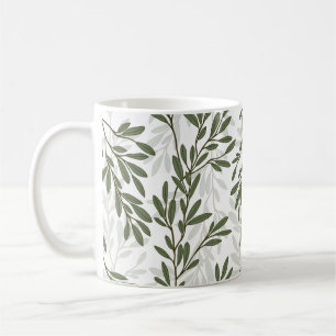 Mug Branche d'olivier vert Motif méditerranéen