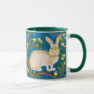 Mug Branches de lapin sauvage et de fleurs