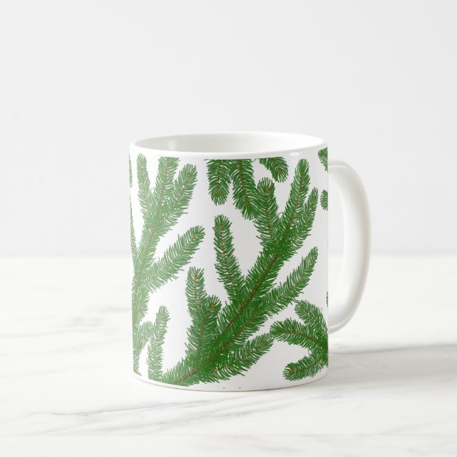 Mug branches de sapin de Noël (Devant droit)