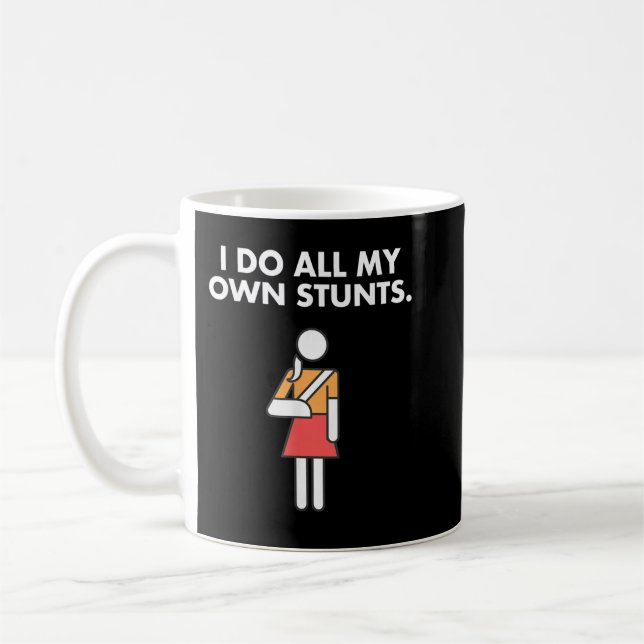Mug Bras de blessure amusant, Bras cassé Je fais ma pr (Gauche)