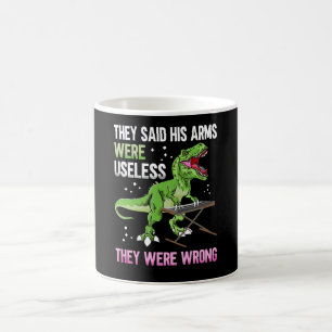 Mug Bras sans utilité drôle T Rex Pianist
