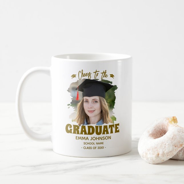 Mug Bravo à l'étudiant Diplômé Personnalisé Nom de la  (Avec donut)