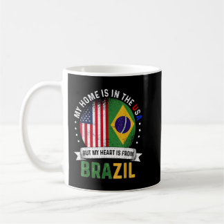 Mug Brazilian American Patriot Heart is from Brazil Fl