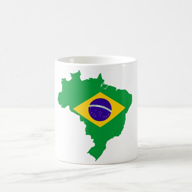 Mug brésil drapeau du pays forme brésilien (Centre)