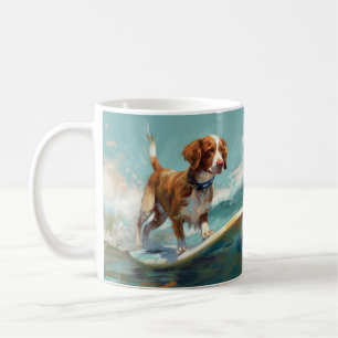 Mug Bretagne Spaniel Beach Surf Peinture