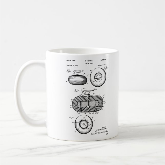 Mug Brevet de pierre de curling (Gauche)