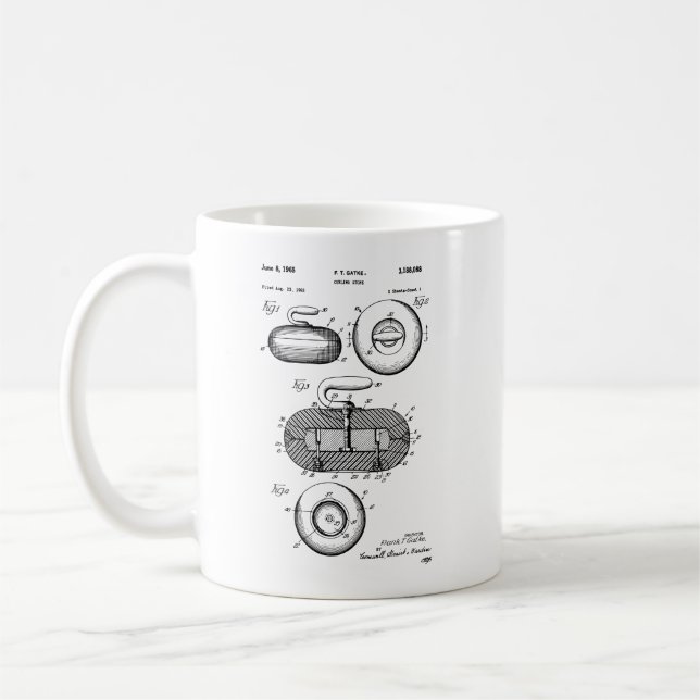 Mug Brevet de pierre de curling (Gauche)
