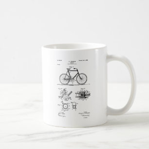 Mug Brevet vintage dessinant la bicyclette 1900