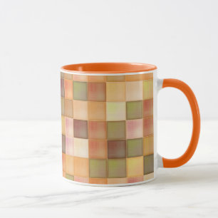 Mug breveté par un Carré orange profond